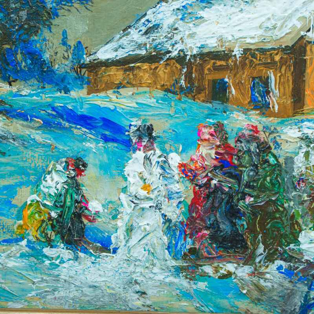 «Дети лепят снеговика»