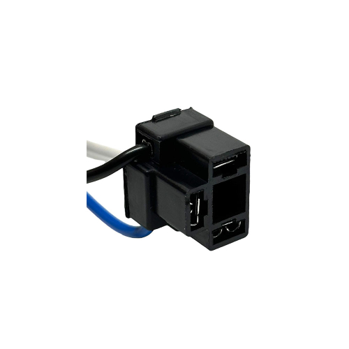 Патрон под лампу H4 с проводами, прямой, пластик