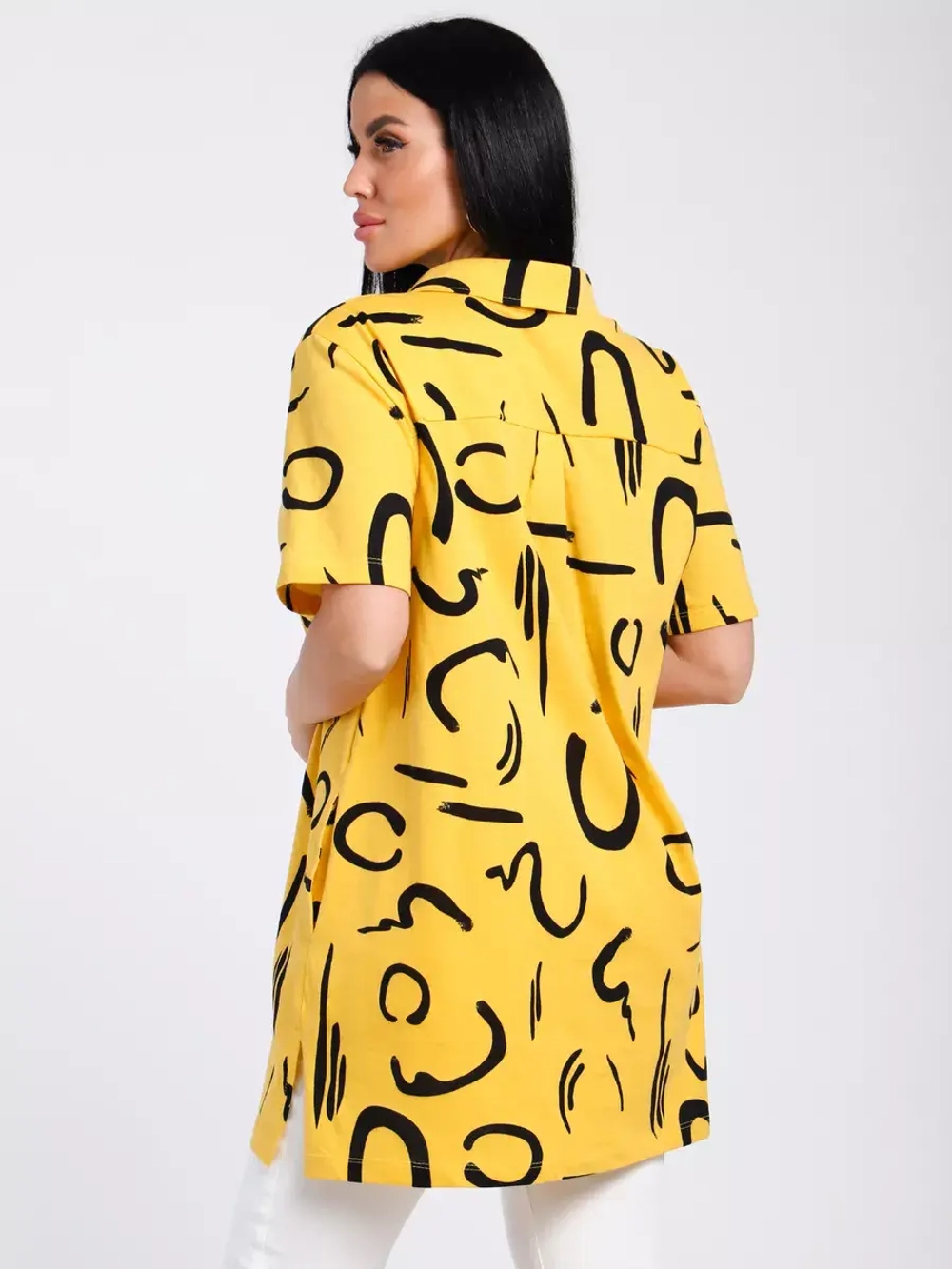 Туника-рубашка хлопок большие размеры