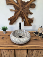 Раковина из мрамора Donut Doreng Grey DM-65867 45х45х13