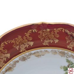 Набор глубоких тарелок Repast Охота красная Мария-тереза 23 см (6 шт)