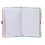 Блокнот детский Basir на замке, формат А5, серия "Единорог", меховая обложка, 88 листов, размер 21*15 см