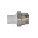 Муфта трубная PP-R комбинированная разъемная белая Дн 25х3/4" Ру25 наруж пайка/НР VALFEX 10158020