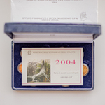 Italy 2004 Proof Coin Set "Federico Fellini" with 5 EUR Silver Coin "50 Years of Television Broadcasting in Italy"