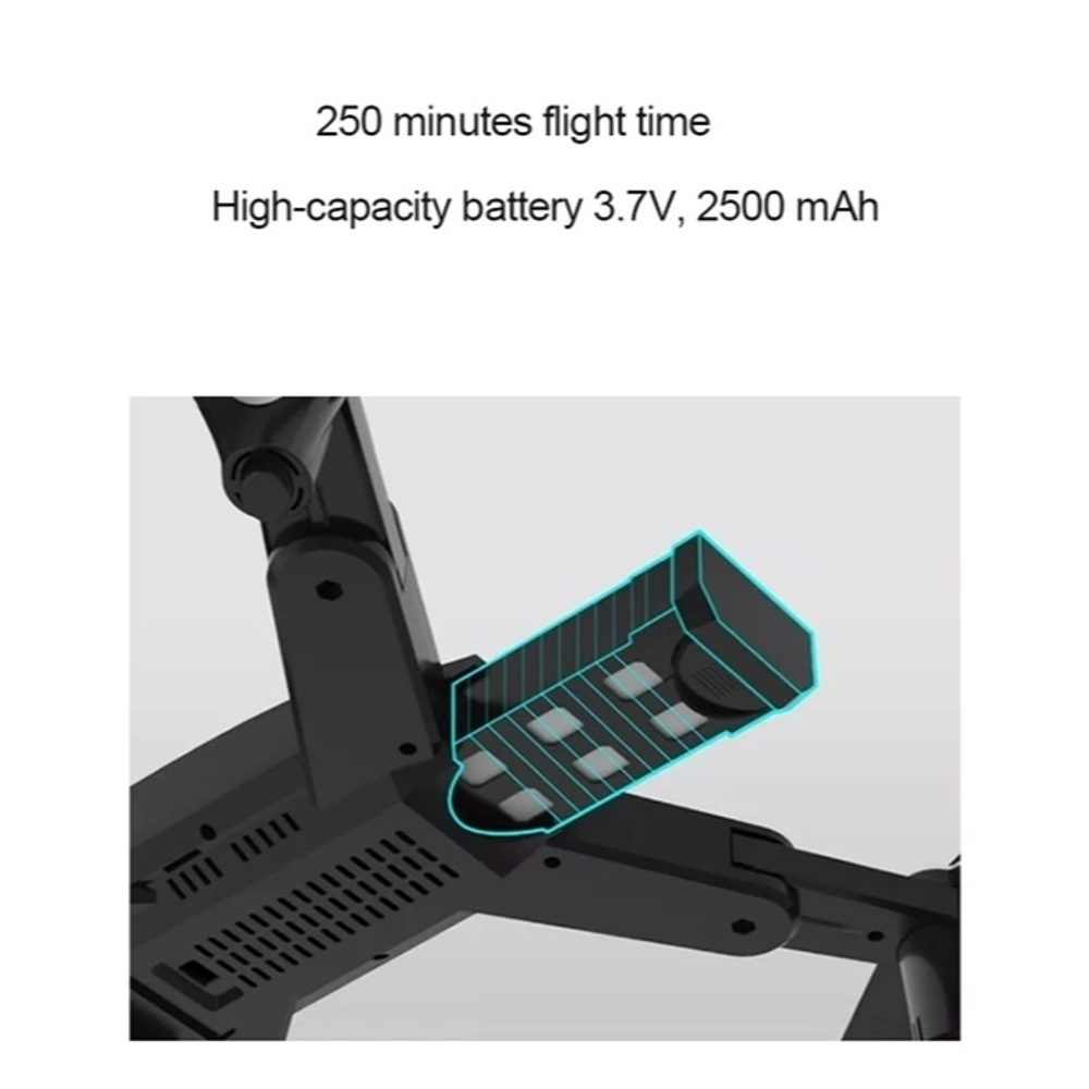Квадрокоптер дрон на р/у с двойной 4K Ultra HD камерой WiFi, GPS, Fpv "Folding / Phantom A18"