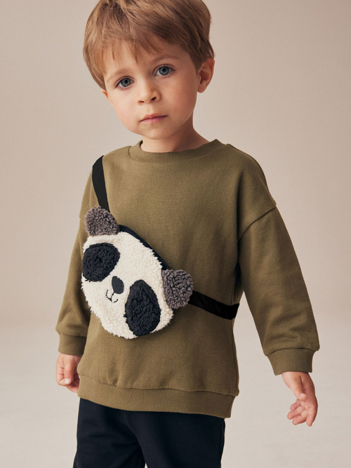 Толстовка и джоггеры в комплекте для мальчика Next N96-364, Черный, Хаки