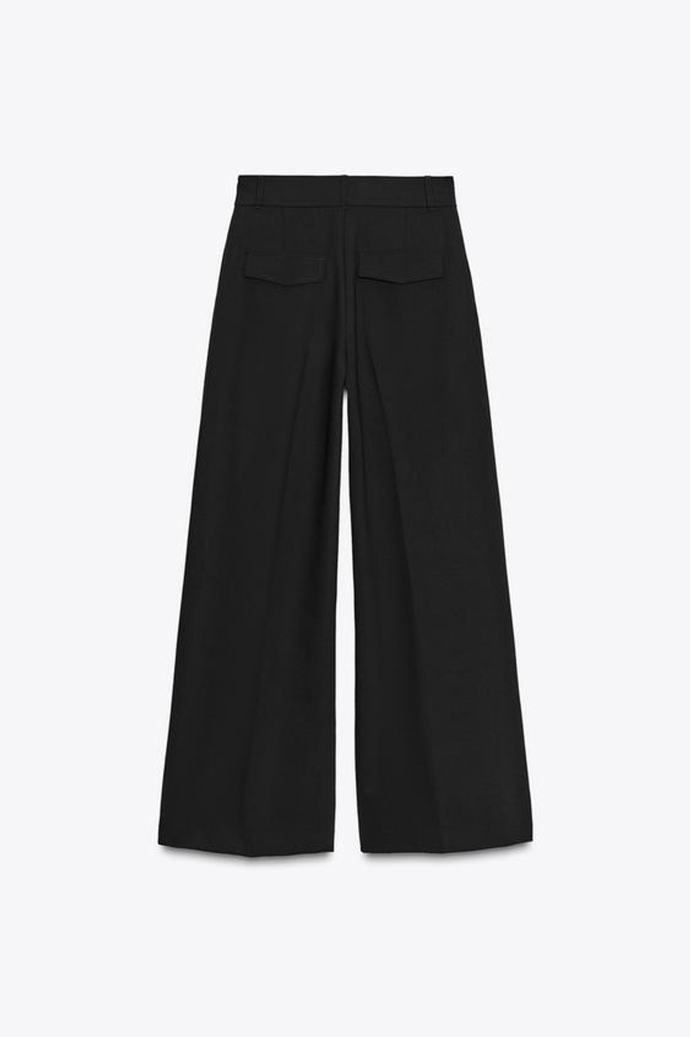 ZARA БРЮКИ С ЗАЩИПАМИ И КЛАПАНАМИ, ЧЕРНЫЙ