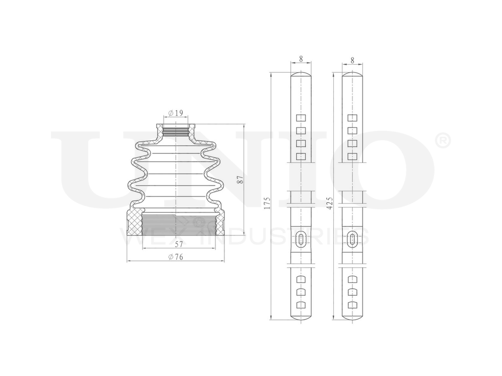 Пыльник ШРУСа (к-т) UNIO DUC-30084K