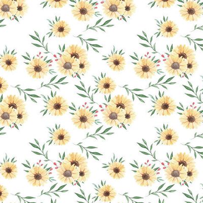 акварельные букеты подсолнуха