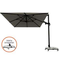 Зонт для кафе профессиональный Banana Plus, 300х400 см, черный, серый