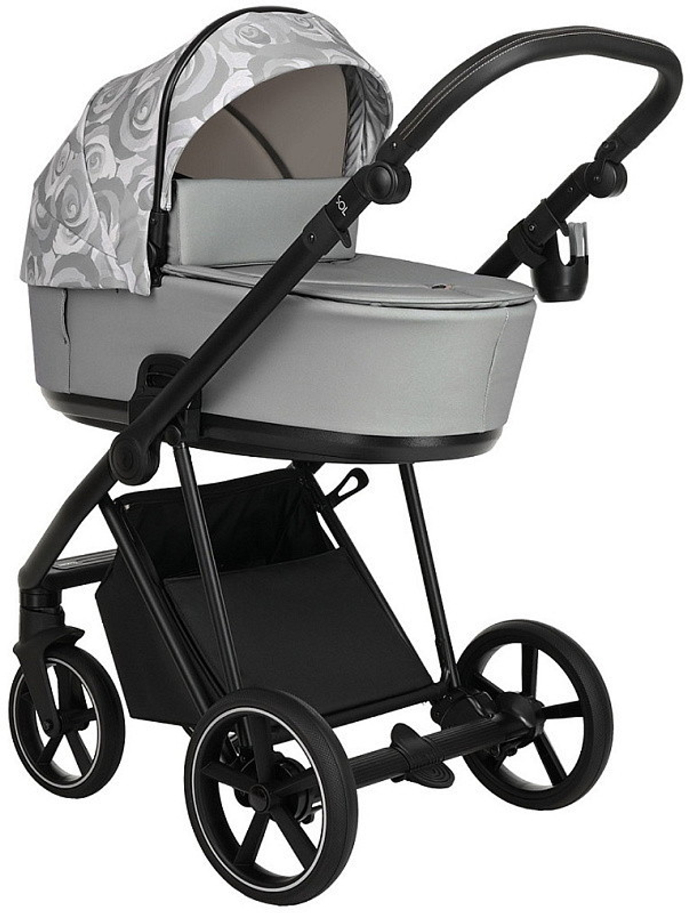 Детская коляска Roan Sol Flowers 3 в 1 с автокреслом Pituso Santiso Pro RSF/5002 Gray/Black