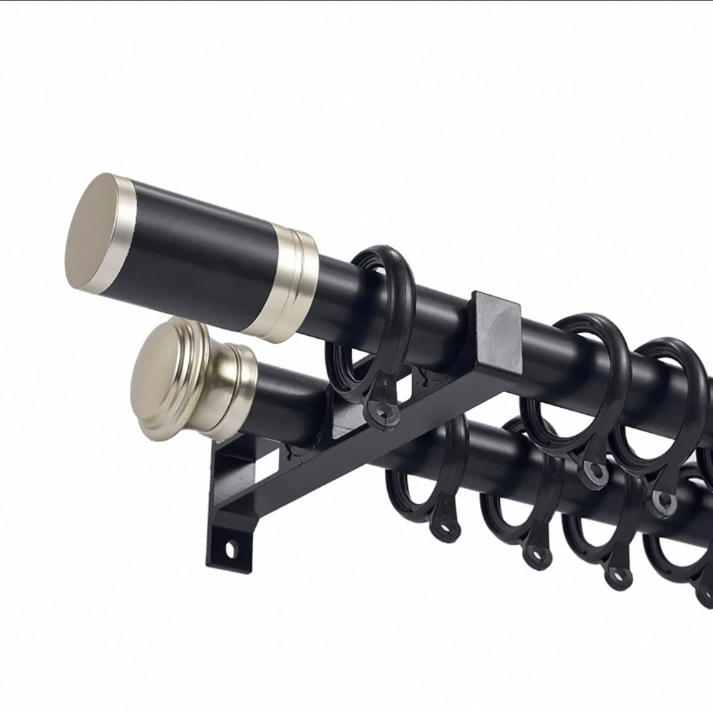 Карниз для штор настенный, алюминиевый, боковое крепление