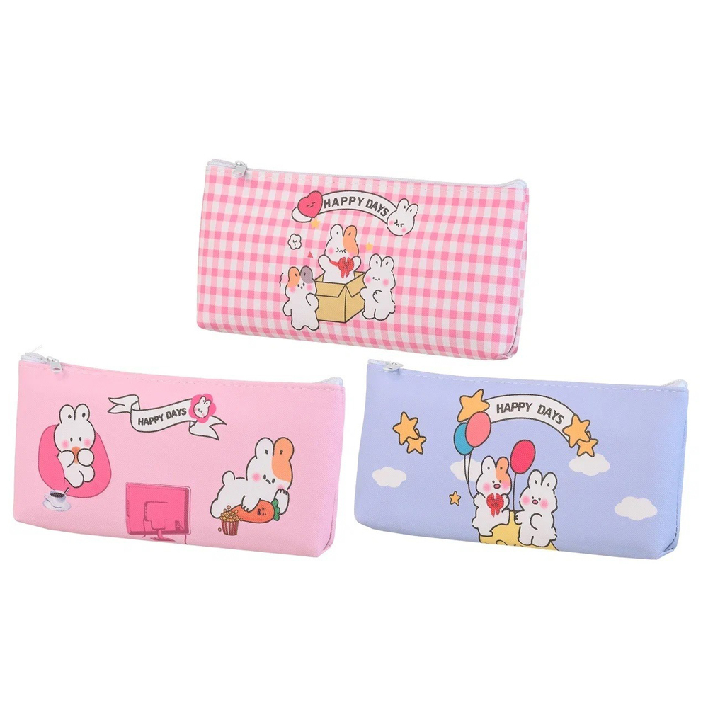 Пенал-косметичка Basir без наполнения, 20*9*5 см, серия "День зайцев", ассорти