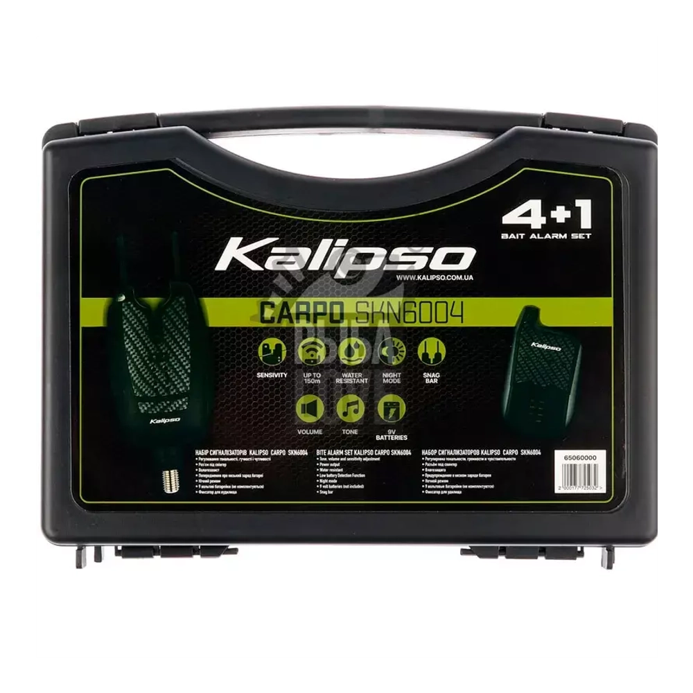 Набор сигнализаторов поклевки Kalipso Carpo SKN6004 (4+1) с пейджером