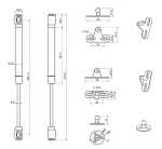 Газлифт мебельный MF 80H 1 шт
