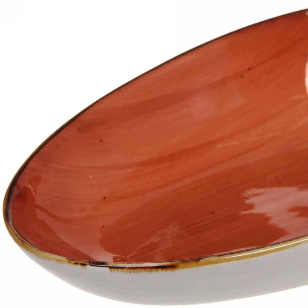 Тарелка керамическая «Corsica orange» 26*16*6см