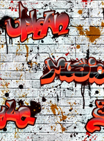 Граффити-9 (красно-коричневая)