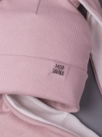 Шапка для девочек осенняя, с ушками розовая