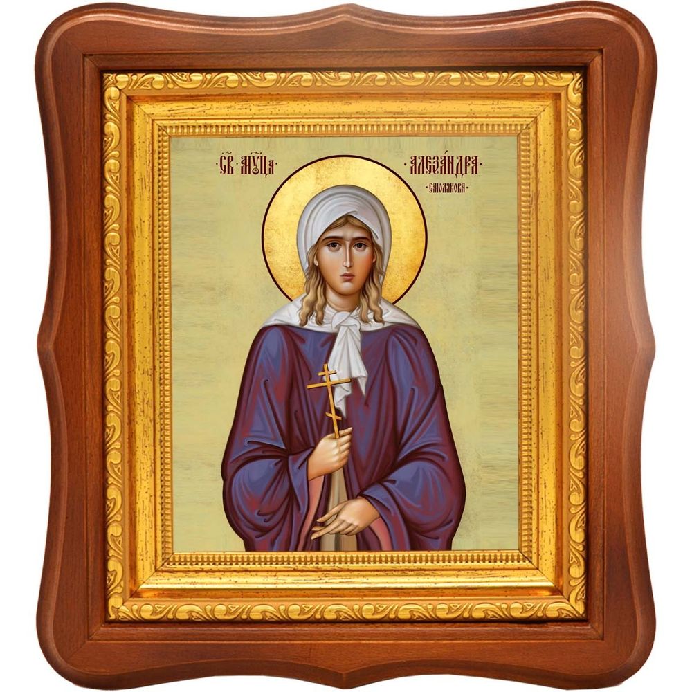 Александра Смолякова святая мученица. Икона на холсте.
