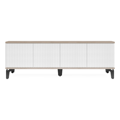 Тумба под телевизор на ножках ROYAL 5047 эко (Макиато-Черный)