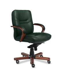 Кресло для руководителя Minister B зелёная кожа