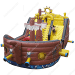 Большой надувной батут-горка "Фрегат"