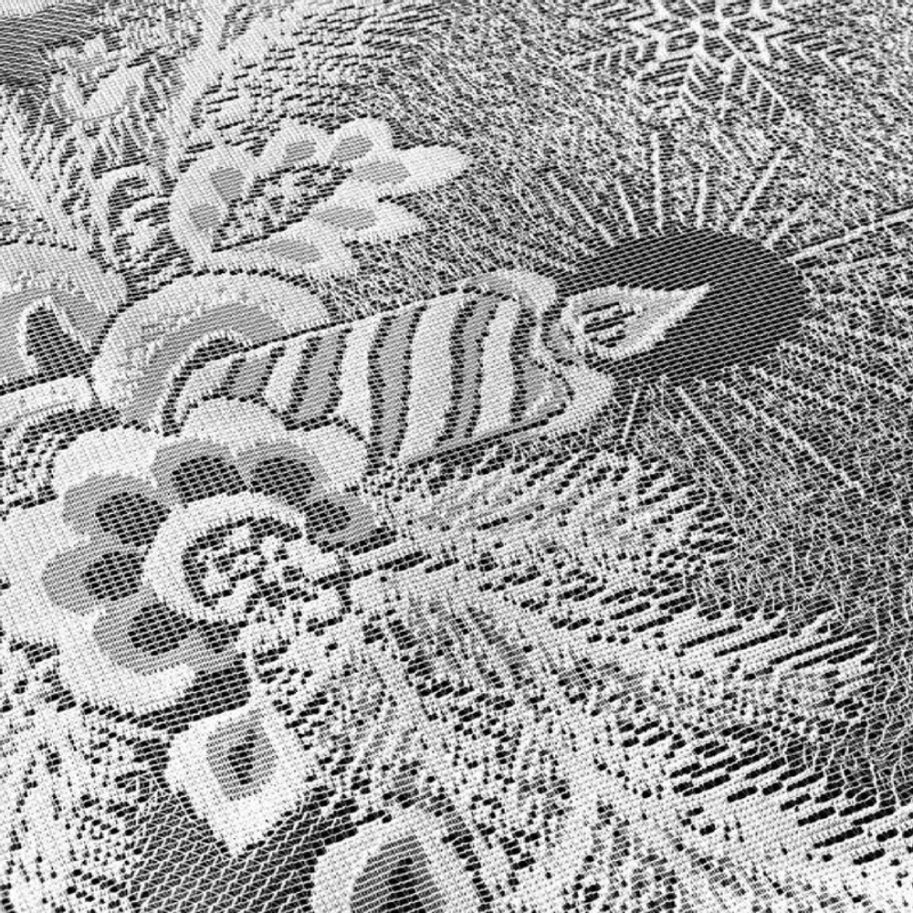 Скатерть ажурная "ФМ. ЗИМНЯЯ СКАЗКА" модель 438. рис. 41, прямоугольная, цвет белый, Россия.