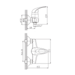 Смеситель для душа 40к HB2003 HAIBA с/отв