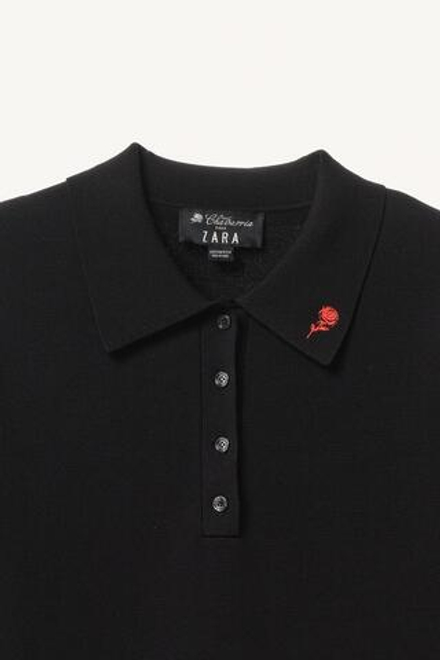 ZARA X WILLY CHAVARRIA ТРИКОТАЖНОЕ ПЛАТЬЕ, ЧЕРНЫЙ