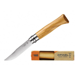Нож складной Opinel №8, нержавеющая сталь, рукоять из оливкового дерева в картонной коробке, 002020