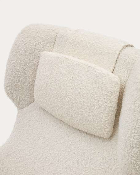 Крутящееся кресло Zalina, белое букле