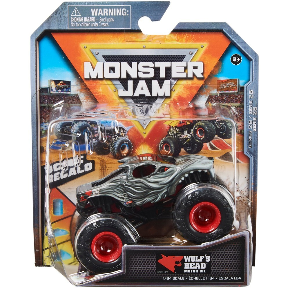 Spin Master Monster Jam — супервнедорожный грузовик Wolf&#39;s Head в масштабе 1:64 20136969 / артикул   58701 20136969  / GTIN 778988553480