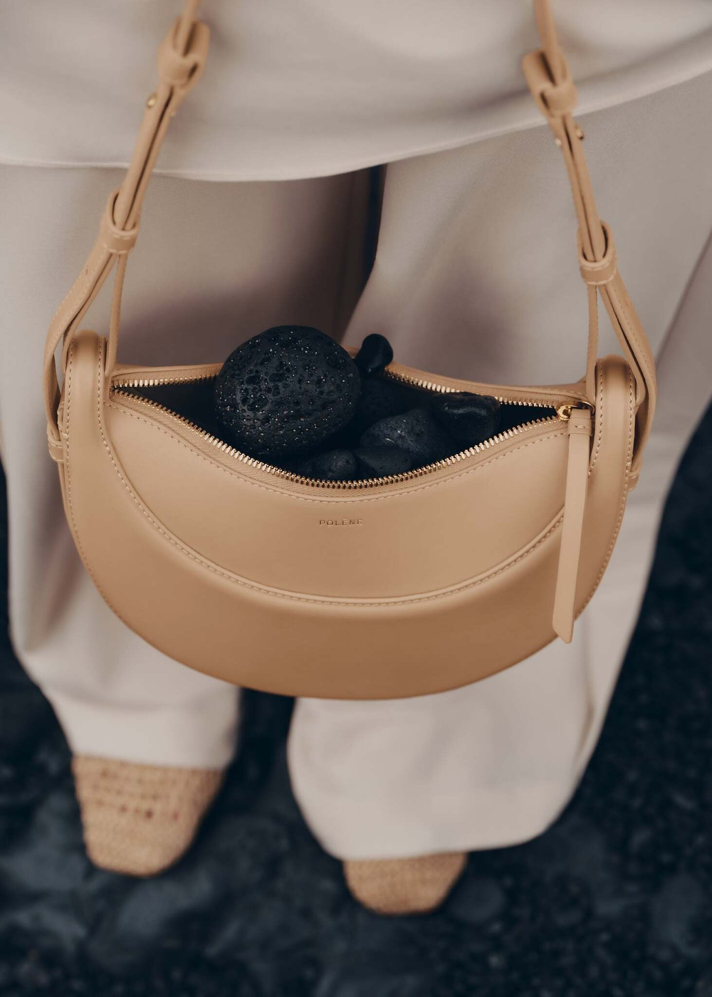 Сумка Polene Numero Dix EDITION SMOOTH BEIGE