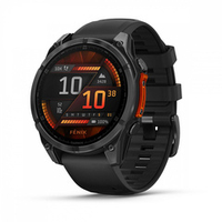 Смарт-часы Garmin Fenix 8 - 47 мм, AMOLED, темно-серый корпус, черный силиконовый ремешок