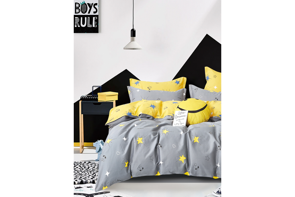 Постельное белье GoodNight Сатин Делюкс 261 с компаньоном евро (с нав. 50х70)