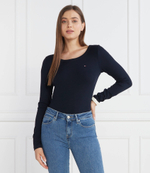 Блузка 5X2 RIB O-NK LS Tommy Hilfiger - темно-синий(WW0WW38869)