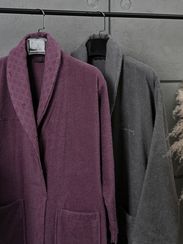 Набор махровый халат мужской и женский с полотенцами PIERRE CARDIN