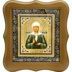 Икона Святой блаженной Матроны Московской на холсте.