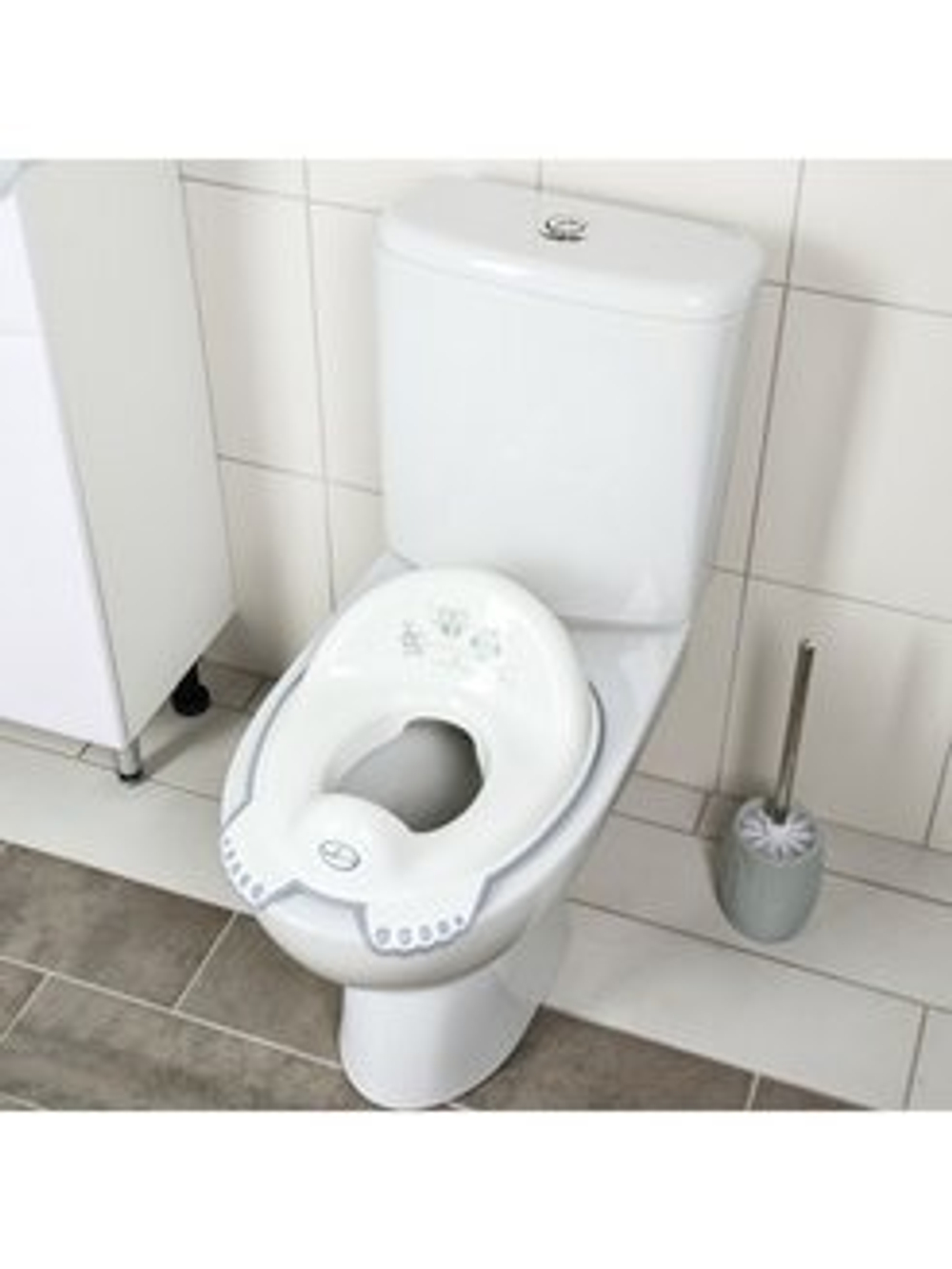 Накладка на унитаз  "Совы" нескользящая (white-белый)