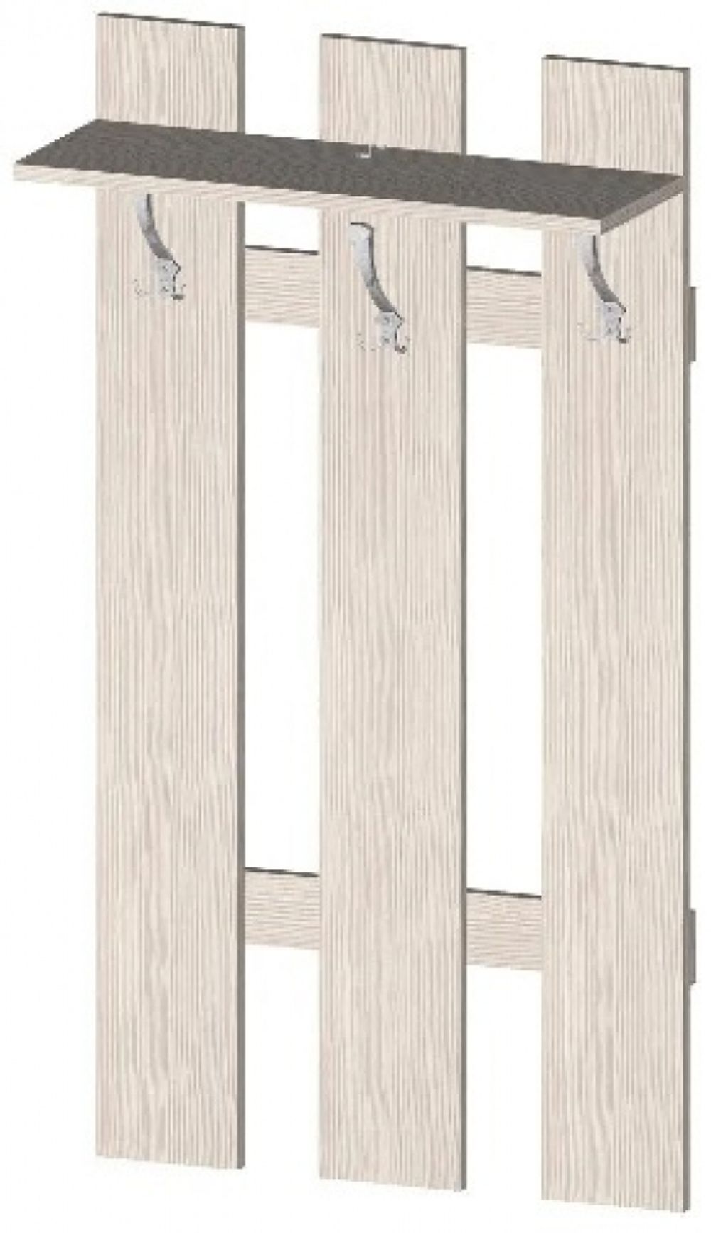 Вешалка "Лайт" 600х234х1100 (бодега светлая), МФ 1+1