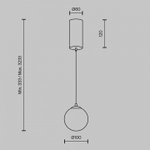 Подвесной светильник Maytoni Yora MOD464PL-L5BSK