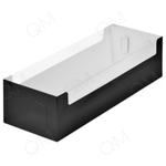 Коробка для рулета с пластиковой крышкой 300х110х80 мм (черная), 10шт