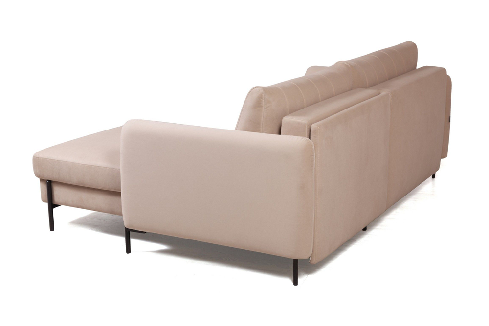 Barcelona диван-кровать с шезлонгом, велюр бежевый