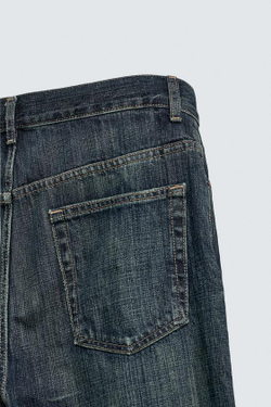 ZARA ДЖИНСЫ ШИРОКОГО КРОЯ, ЗЕЛЕНОВАТО-СИНИЙ