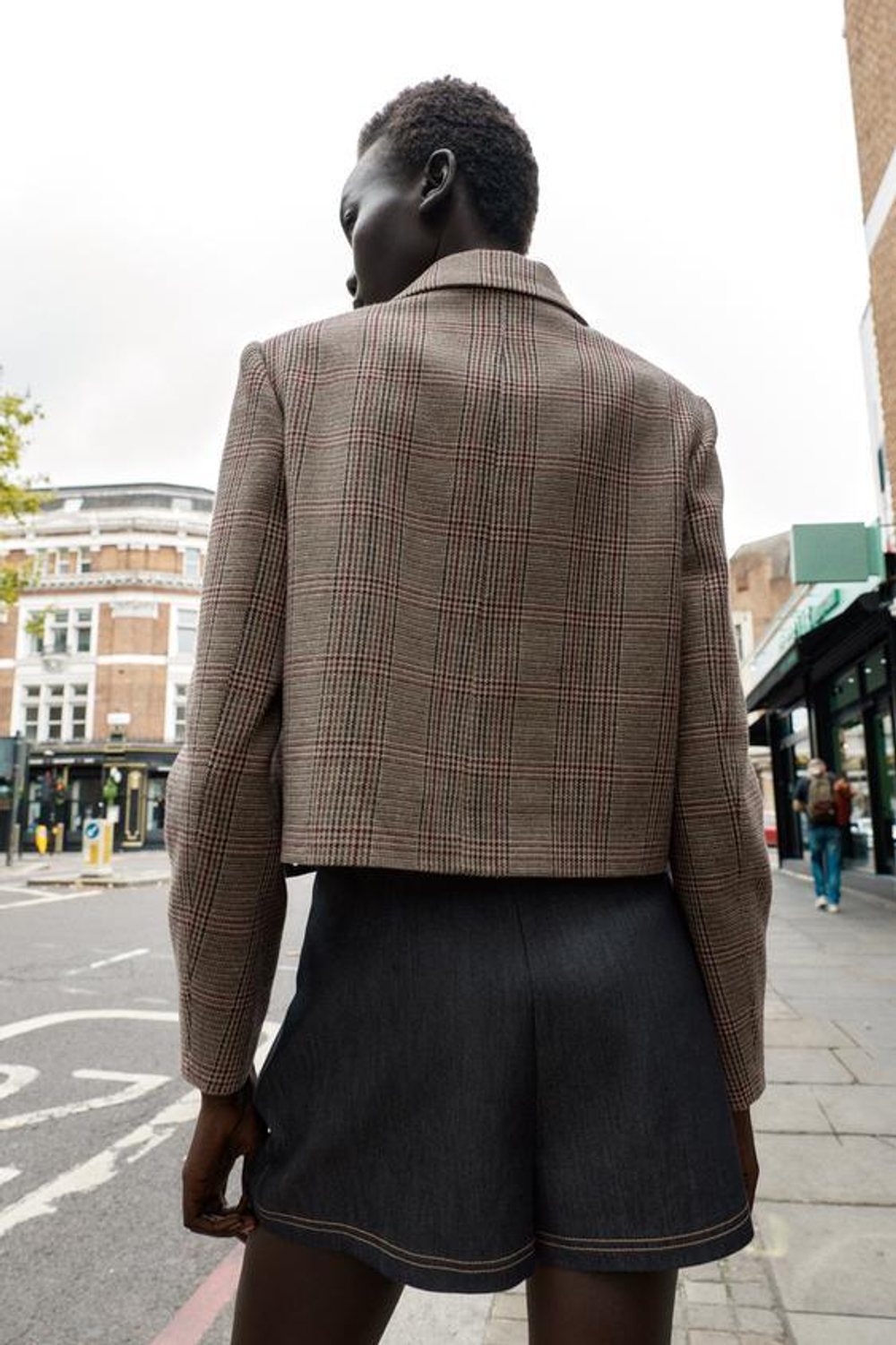 ZARА ЮБКА-ШОРТЫ С ЗАПÁХОМ И ПРЯЖКОЙ, ИНДИГО