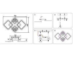 Ambrella Потолочный светодиодный светильник с пультом Ice FA286