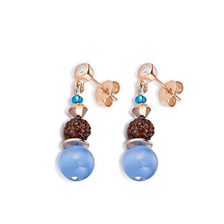 *Серьги Coeur de Lion Blue-Brown *4864/21-0711