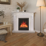 Каминокомплект Real Flame Dominica Corner WT с очагом Eugene (угловой)