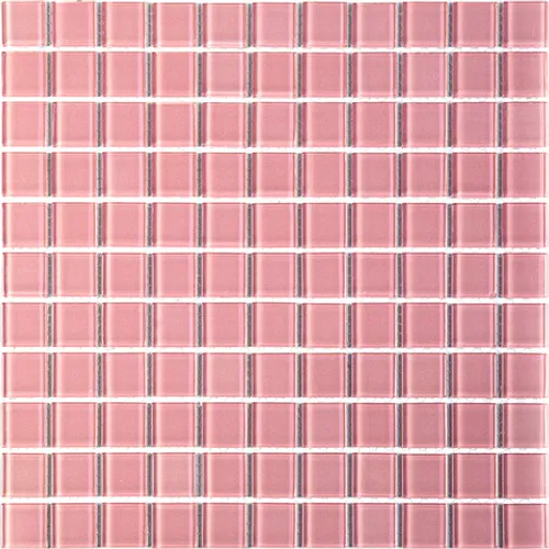 Pink glass мозаика Bonaparte стеклянная розовый квадрат