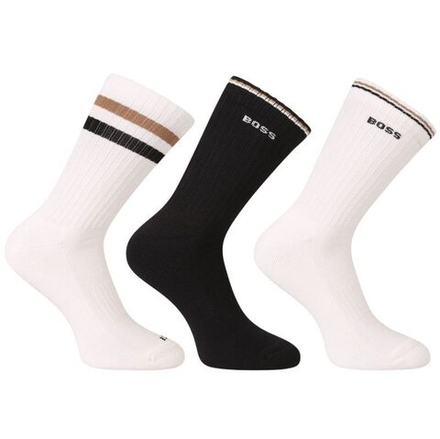 Теннисные носки BOSS Ribbed Iconic 3P - white/black